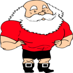 Santa - Muscular Clip Art