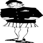 Woman in Skirt 1 Clip Art