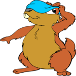 Chipmunk Peeking Clip Art