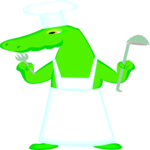 Chef - Crocodile Clip Art