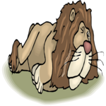 Lion Sleeping 2 Clip Art