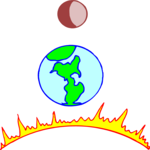 Earth, Sun & Moon 1 Clip Art