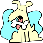 Dog with Bone 21 Clip Art