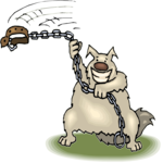 Dog with Leash 2 Clip Art