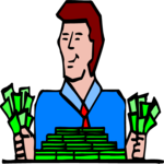 Man Holding Money 7 Clip Art