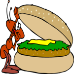 Ant & Cheeseburger Clip Art