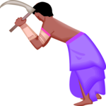 Farmer with Scythe Clip Art