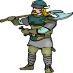 Knight with Axe 1 Clip Art