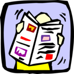 Reading News 05 Clip Art