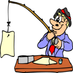 Document Fishing Clip Art