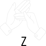 Sign Language Z Clip Art