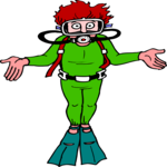 Scuba Diver 14 Clip Art