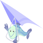 Fish Hang Gliding Clip Art