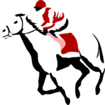 Horse Racing 06 Clip Art