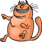 Cat Giggling Clip Art