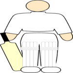 Cricket - Player 05 Clip Art