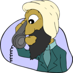 On Phone 21 Clip Art