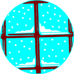 Snowy Window Clip Art