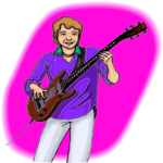 Guitarist 70 Clip Art