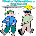 Fair Weather Friend Clip Art