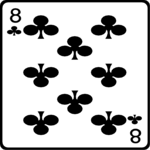 08 of Clubs Clip Art