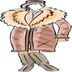 Woman in Coat 13 Clip Art