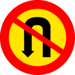 No U Turn 4 Clip Art