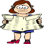 Reading News 03 Clip Art