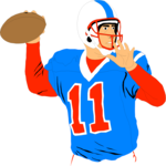 Quarterback 03 Clip Art