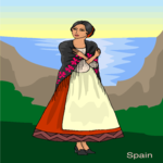 Spanish Woman Clip Art