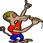 Singer - Monkey Clip Art