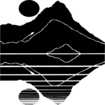 Mountain Reflection Clip Art