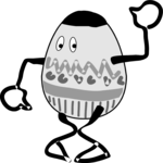 Egg - Dancing 2 Clip Art