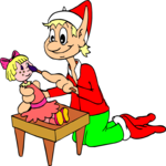 Elf Painting 2 Clip Art