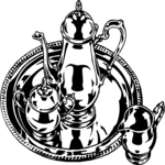 Tea Service 1 Clip Art