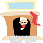 Trapping Santa Clip Art