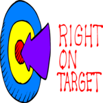 Right on Target Clip Art