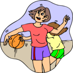 Basketball Players 12 Clip Art