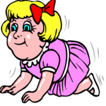 Doll - Crawling Clip Art