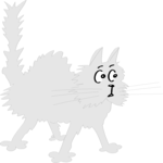 Cat - Scared Clip Art