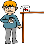 Boy Drinking Milk Clip Art