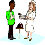 Nurse & Patient 2 Clip Art