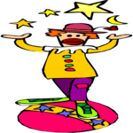 Clown Juggling 10 Clip Art