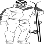 Skier 05 Clip Art