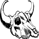 Steer Skull 17 Clip Art