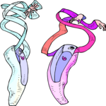 Slippers - Ballet 2 Clip Art