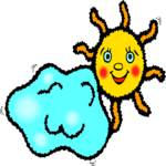 Sun & Cloud Clip Art