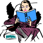 Woman Reading Book 2 Clip Art