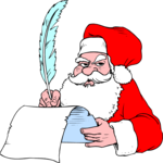 Santa Writing 2 Clip Art
