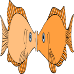 Kissing Fish Clip Art